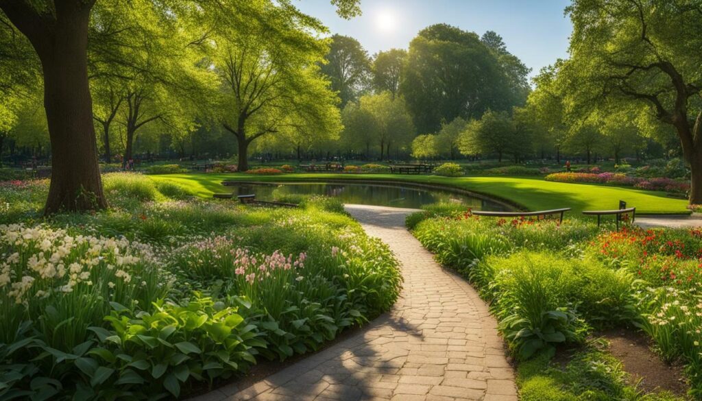 Green parks in Hamburg