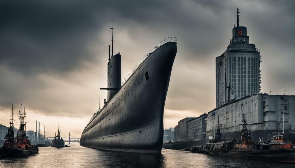 Soviet Submarine in Hamburg's Port